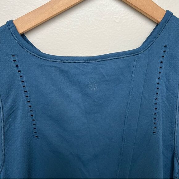 Athleta Foothill Seamless Tank Lagoon Teal Size Small Tie Split Back Sleeveless - Picture 9 of 14